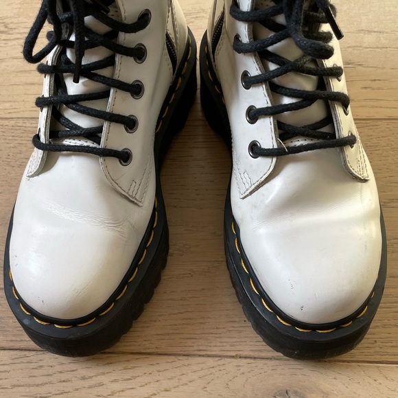 Dr. Martens White Jadon Platform Boots - Picture 3 of 13